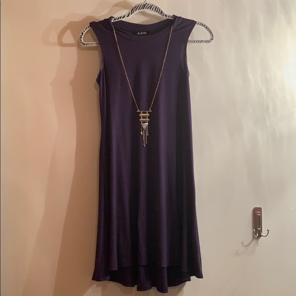 Navy necklace dress